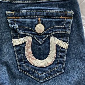 True Religion low rise, straight jeans size 25